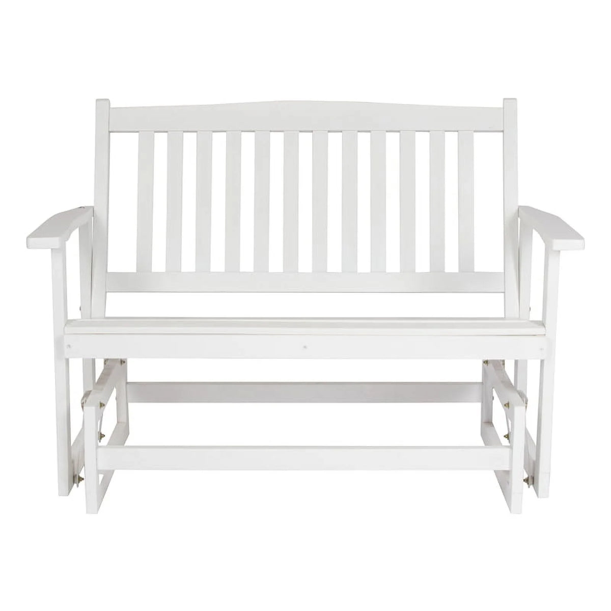 White Hardwood Outdoor Glider Loveseat R627