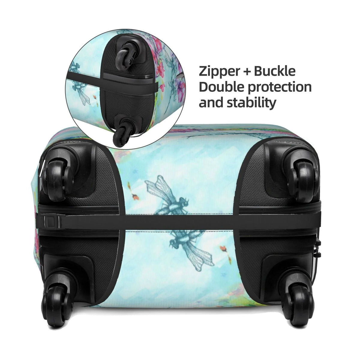Large Suitcase Protective Cover with Hidden Zipper F96787