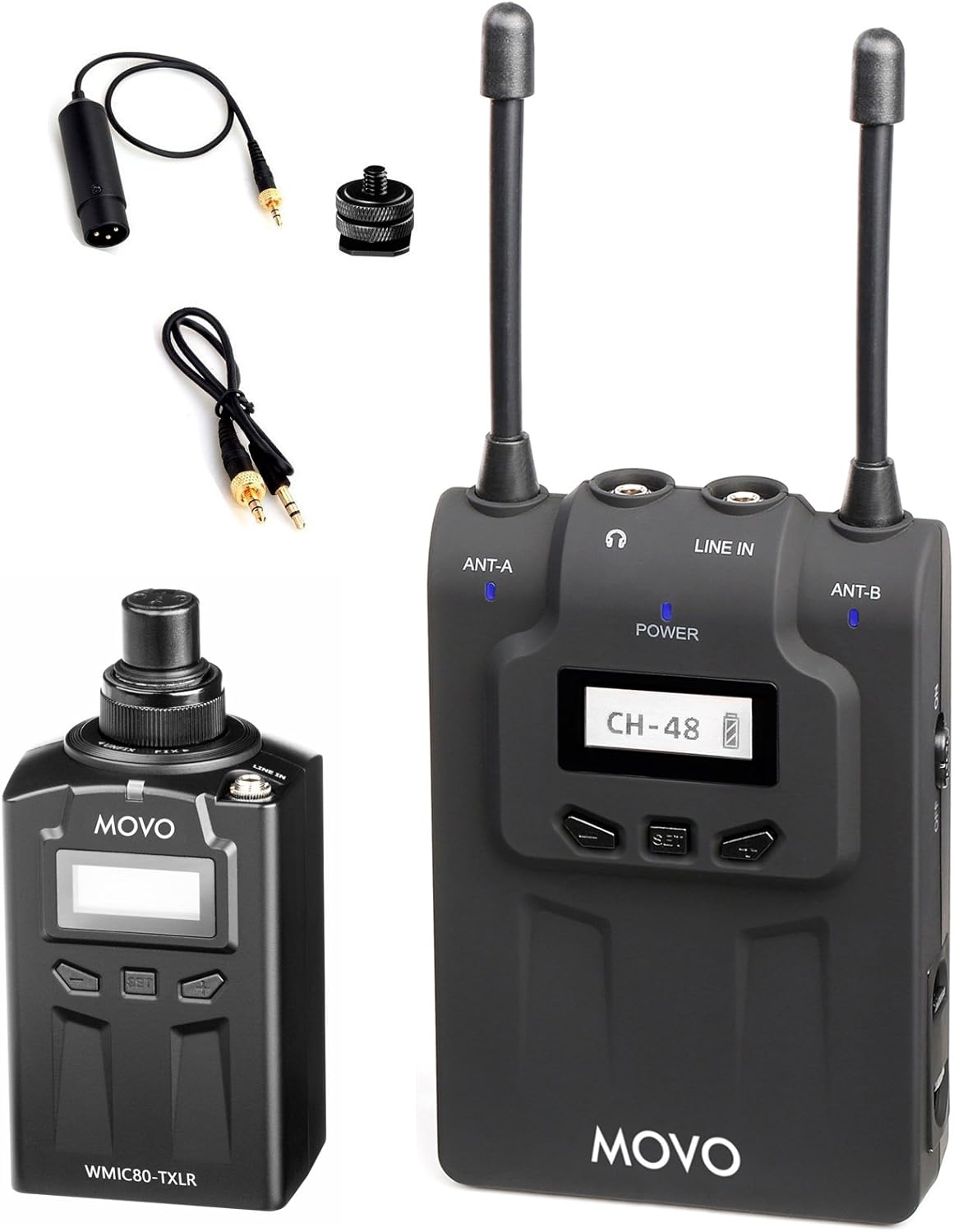UHF Wireless Handheld Microphone System with Plug-in XLR Transmitter N865405