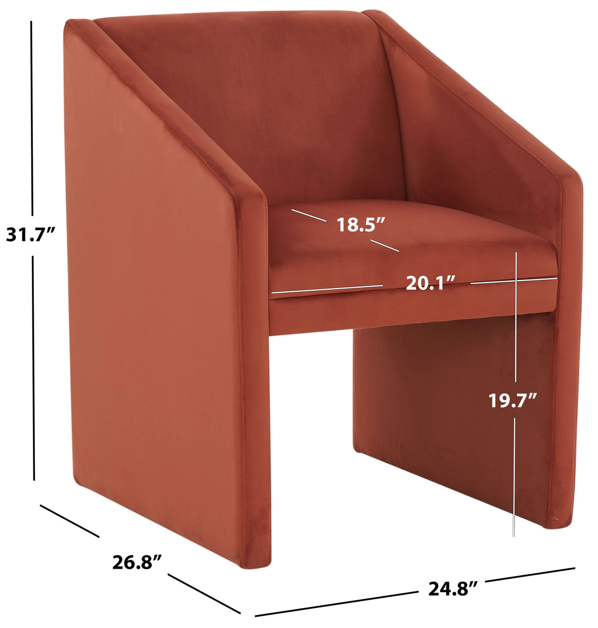 Modern Velvet Solid Armchair O2830