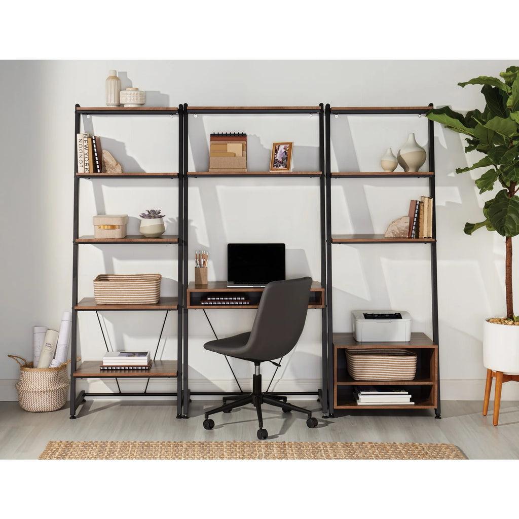 35"W Leaning Computer Desk K39721