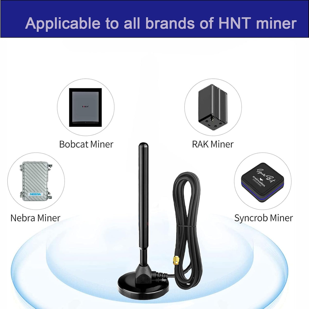 Waterproof 5.8dBi Magnet Base 915MHZ LoRa Gateway Antenna with 10FT Cable Pack of 2 T359996