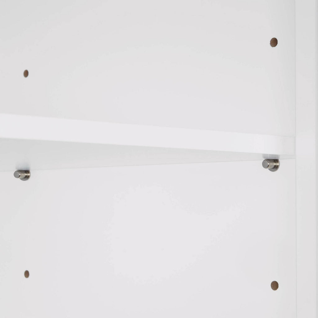 White Two Door Wall Cabinet with Open Shelf F58480