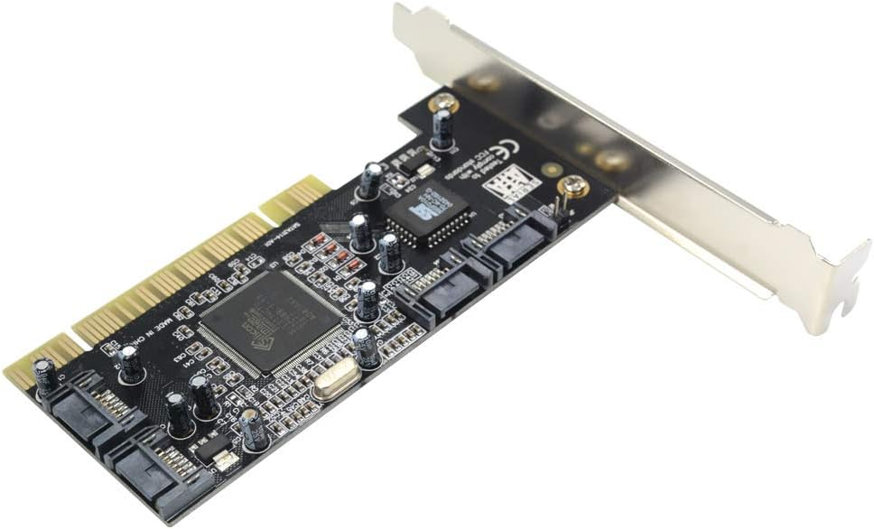 4 Ports PCI SATA Raid Controller Internal Expansion Card with 2 Sata Cables K934984