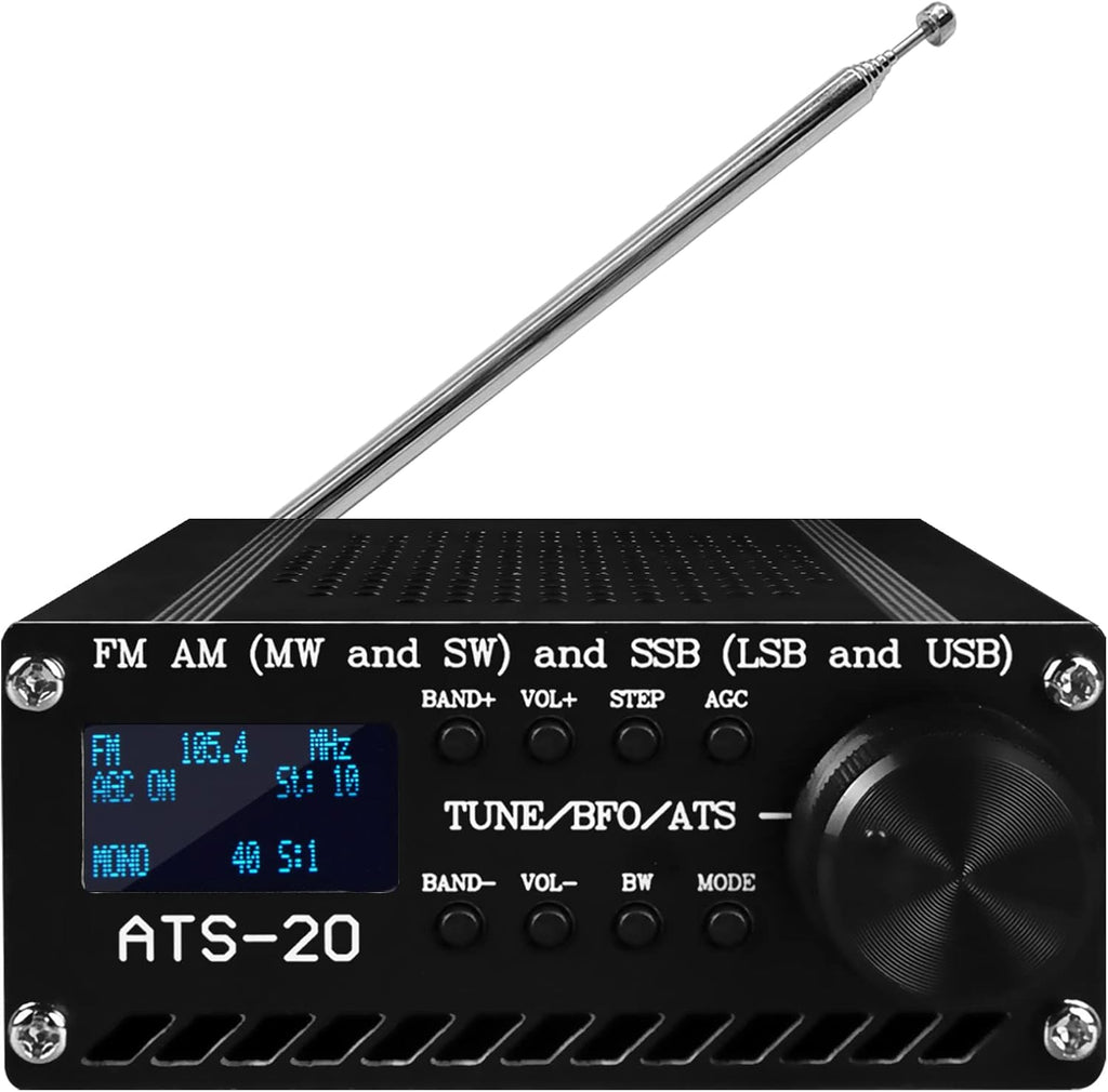 Full Band Portable Radio Receiver with Speaker and Aluminum Alloy Case, Pack of 2 C2030