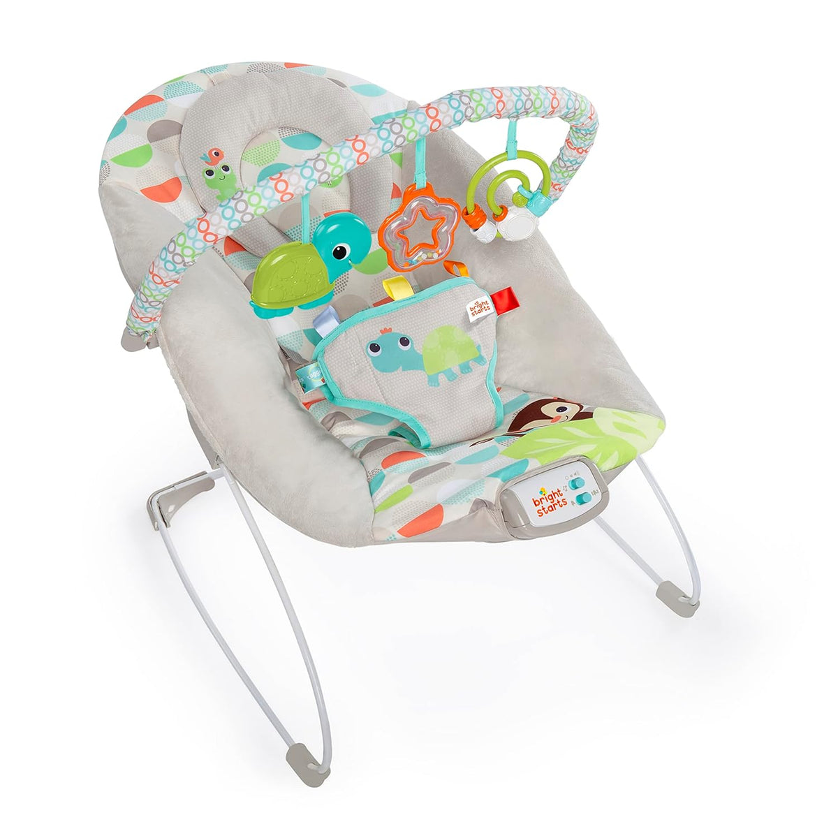 Baby Bouncer Infant Seat with Vibrations, Music, Removable Toy Bar L28866