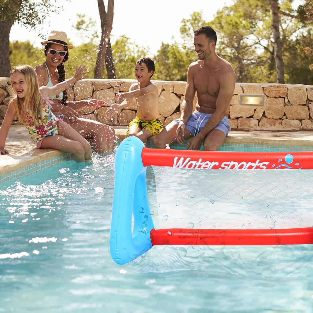 Inflatable Pool Float Set with Volleyball Net and Volleyballs L464