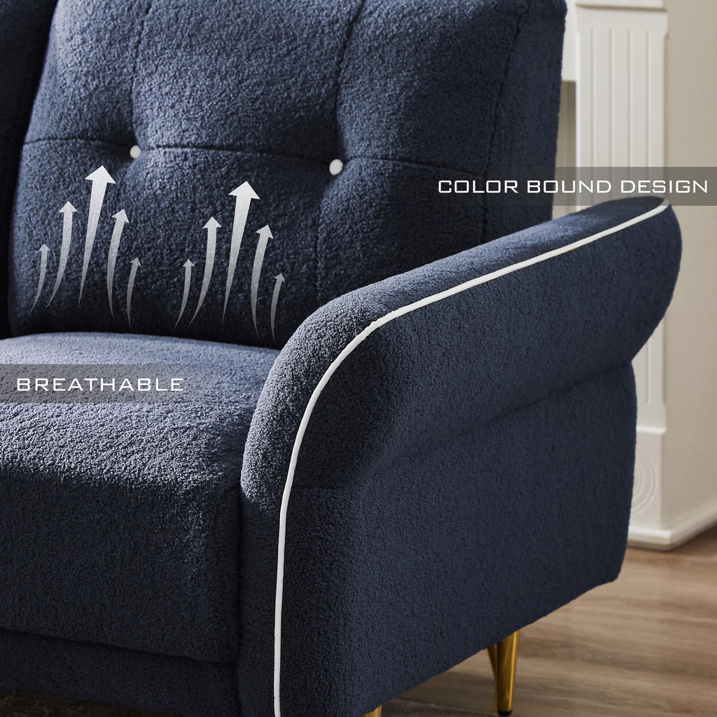 Blue Modular Sectional Sofa with Chaise W489