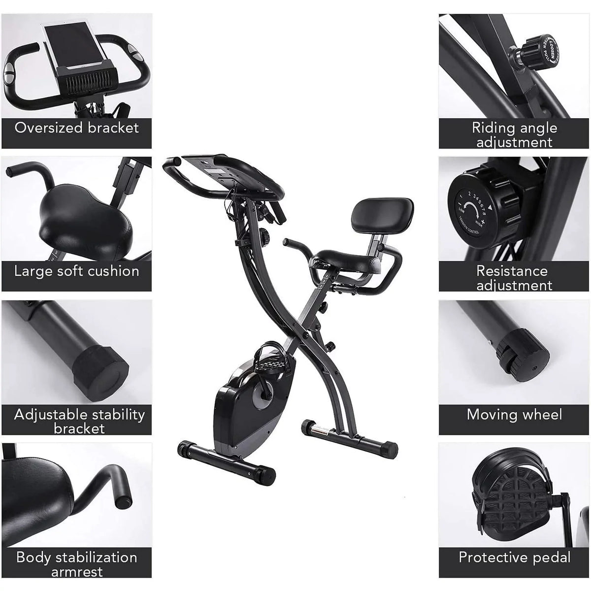 Folding Stationary Recumbent Exercise Bike R410