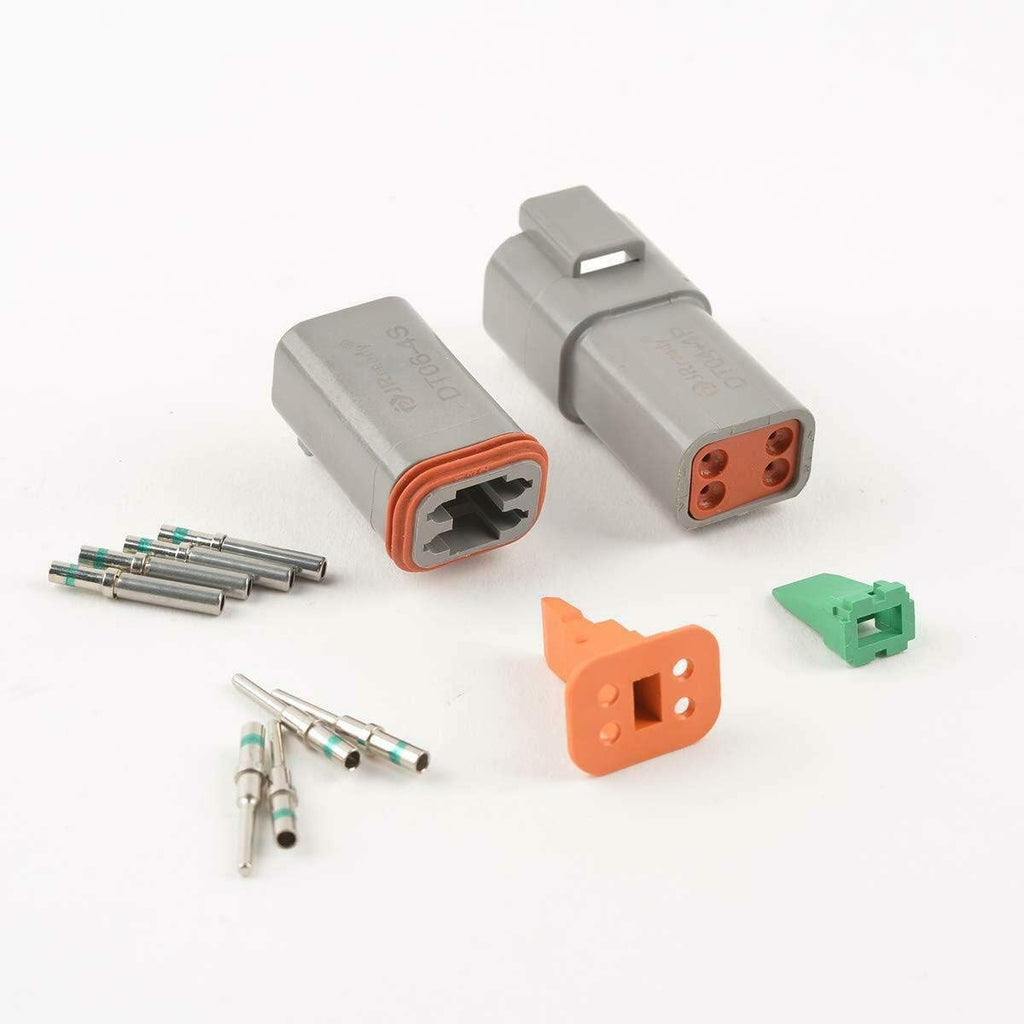 4 Pin Waterproof Electrical Wire Connector with Seal Plug, 3 Sets G641778