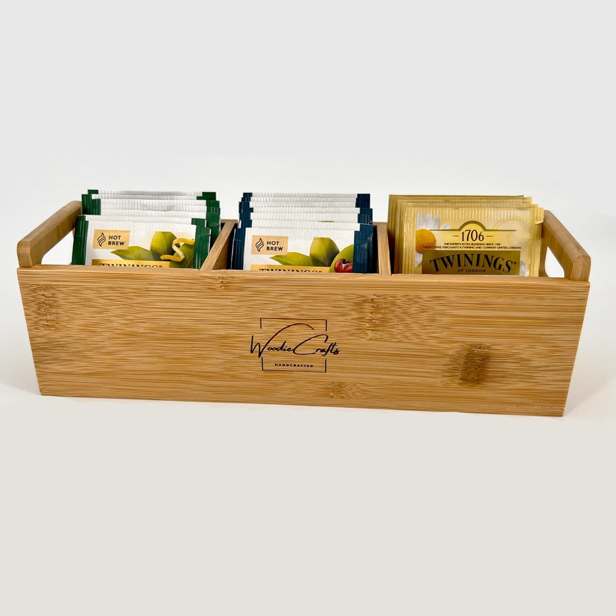 Bamboo Wood Tea Bag Storage Organizer Box S25966