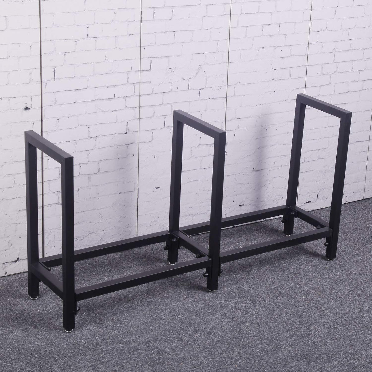 Black Steel Firewood Log Rack L4077