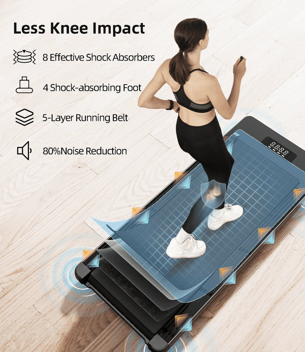 Foldable Under Desk Treadmill with Remote Control LED Display H864
