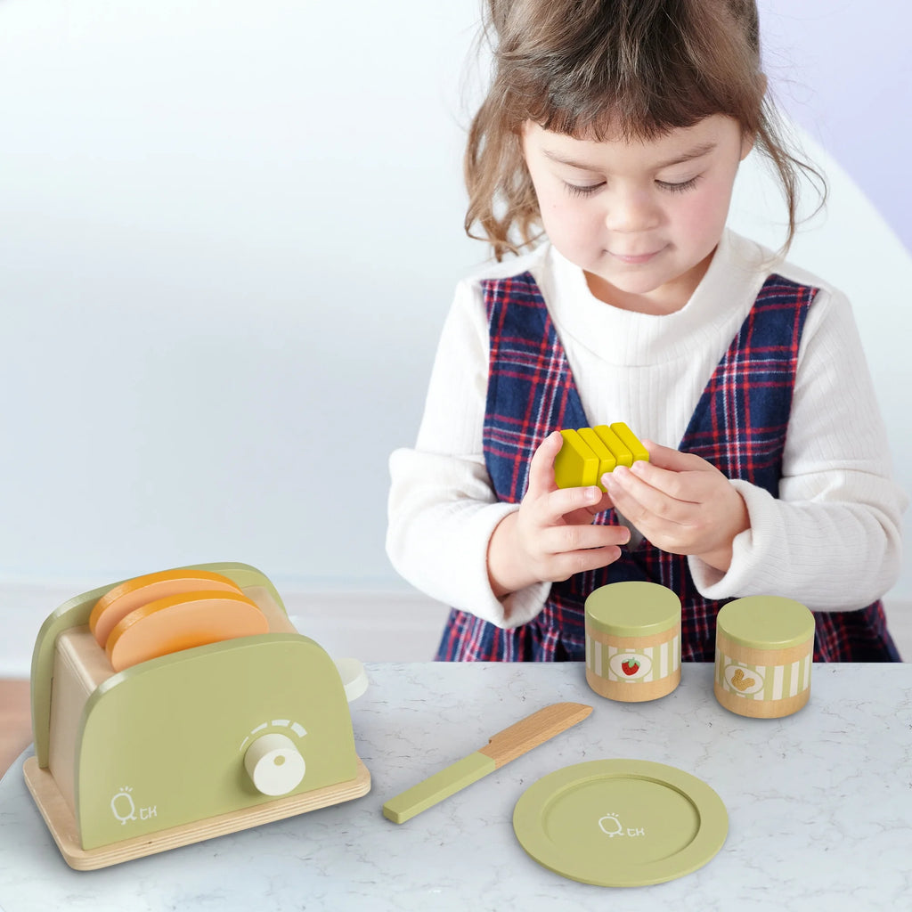 Green Wooden Toaster Play Kitchen Accessories A489714
