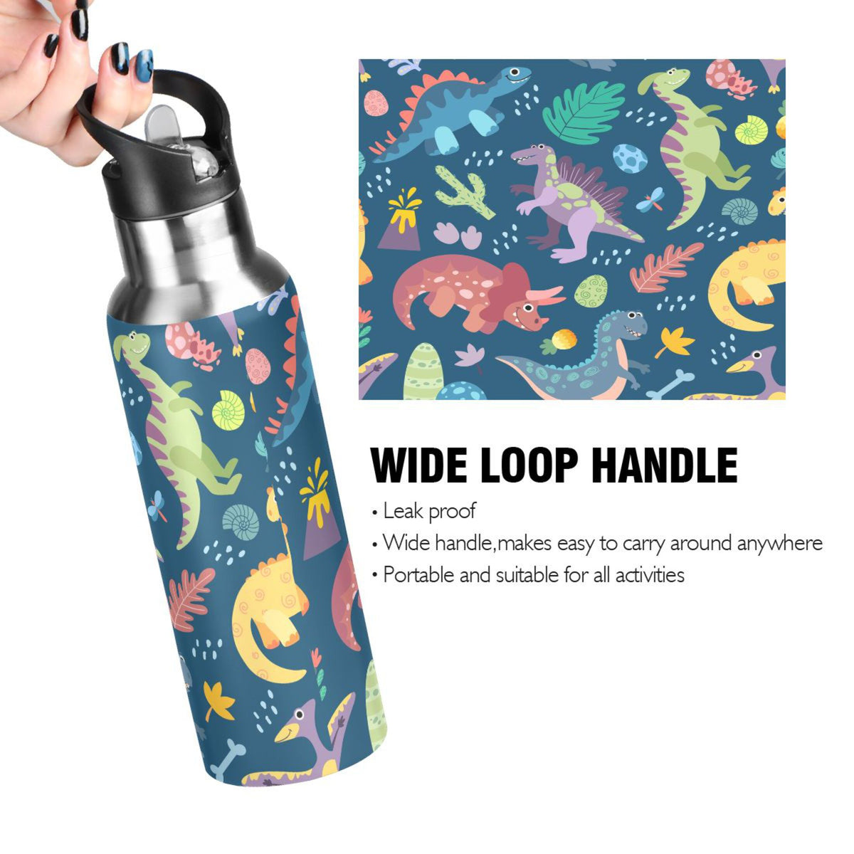 Stainless Steel Water Bottle with Straw Lid Vacuum Insulated 20 OZ Z3629