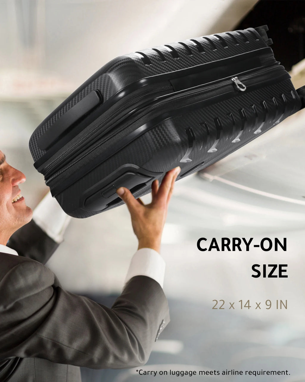 Hardshell Expandable Carry on Luggage with Wheels R522853