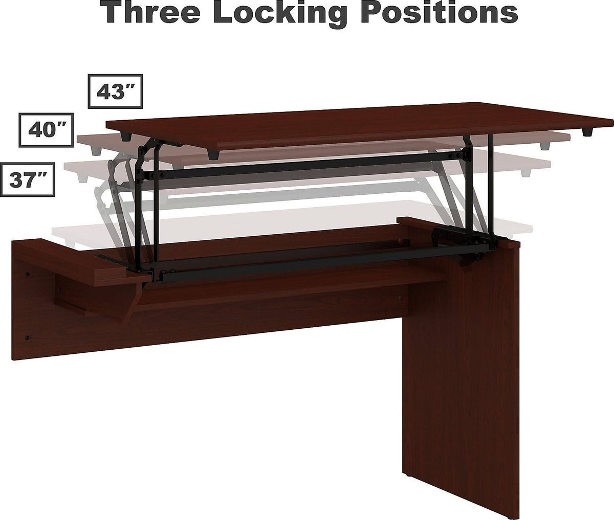 72w L Shaped Sit to Stand Desk F15827