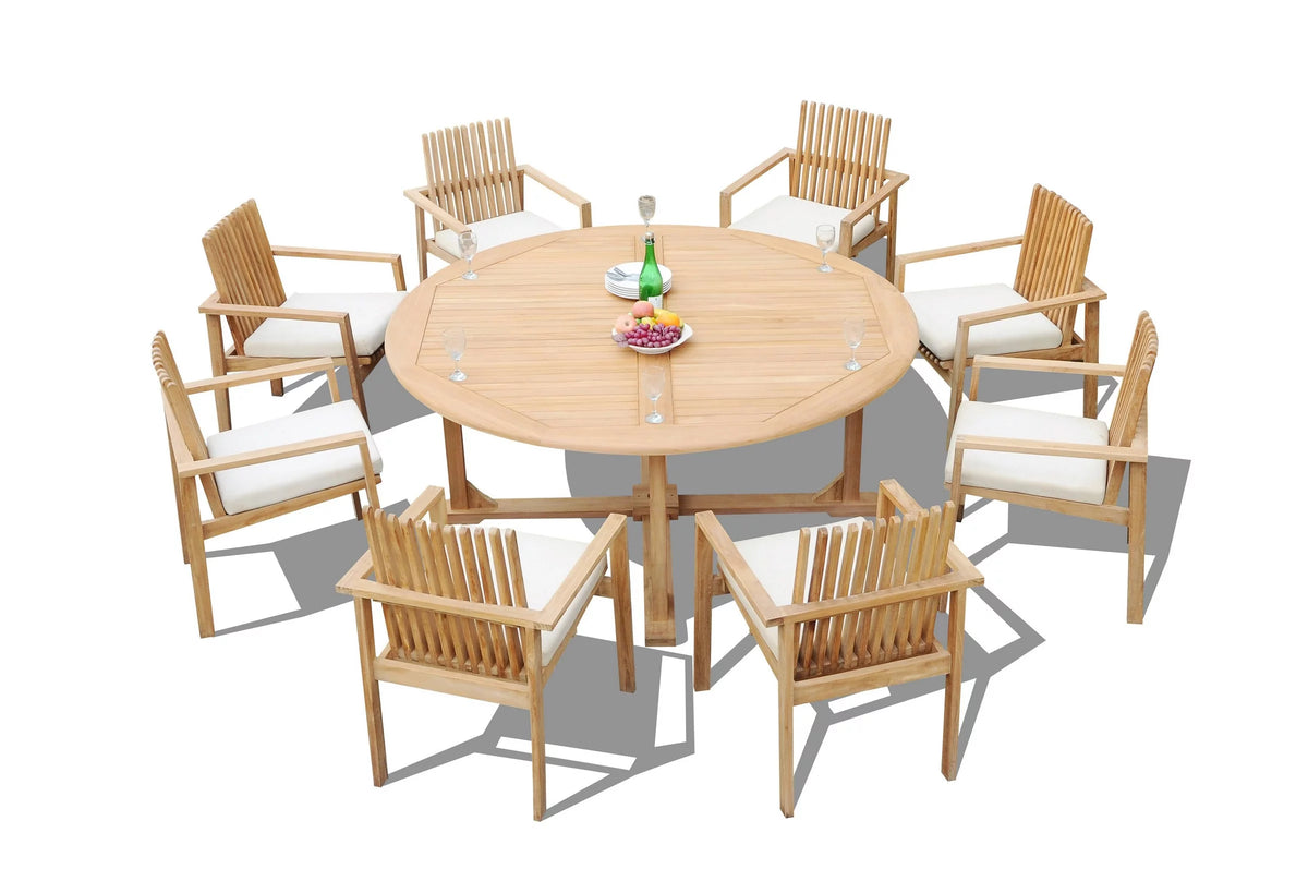 Grade-A Teak 9 Pc 8 Seater Dining Set A280