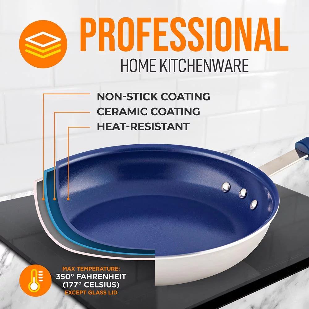 8" Nonstick Ceramic Frying Pan with Lid F53166