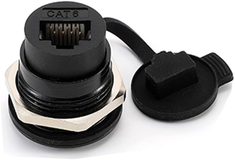 2 Pack RJ45 Panel Mount Coupler, CAT6 Female to Female Bulkhead Adapter L6191