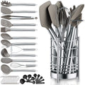 38 Pieces Silicone Kitchen Utensils Set With Stainless Steel Utensil Holder F399