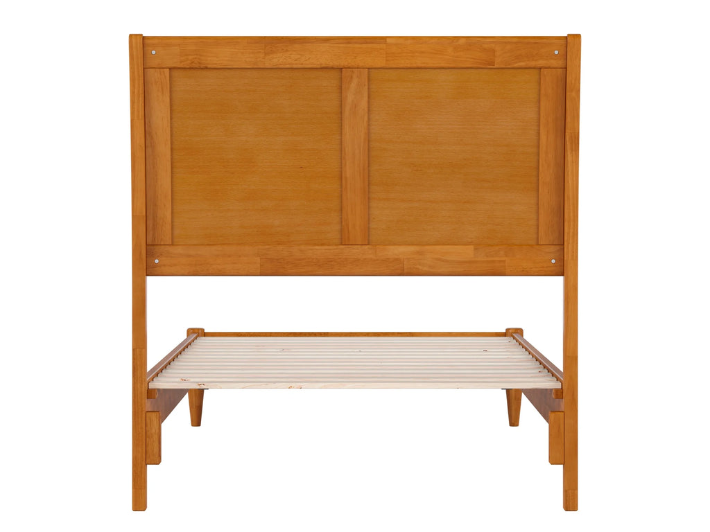 Twin XL Solid Wood Sleigh Platform Bed B4259
