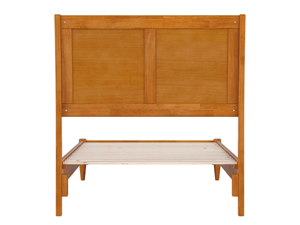 Twin XL Solid Wood Sleigh Platform Bed B4259