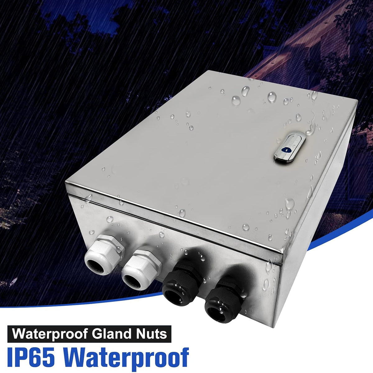 304 Stainless Steel IP65 Waterproof Junction Box with Lock K2367