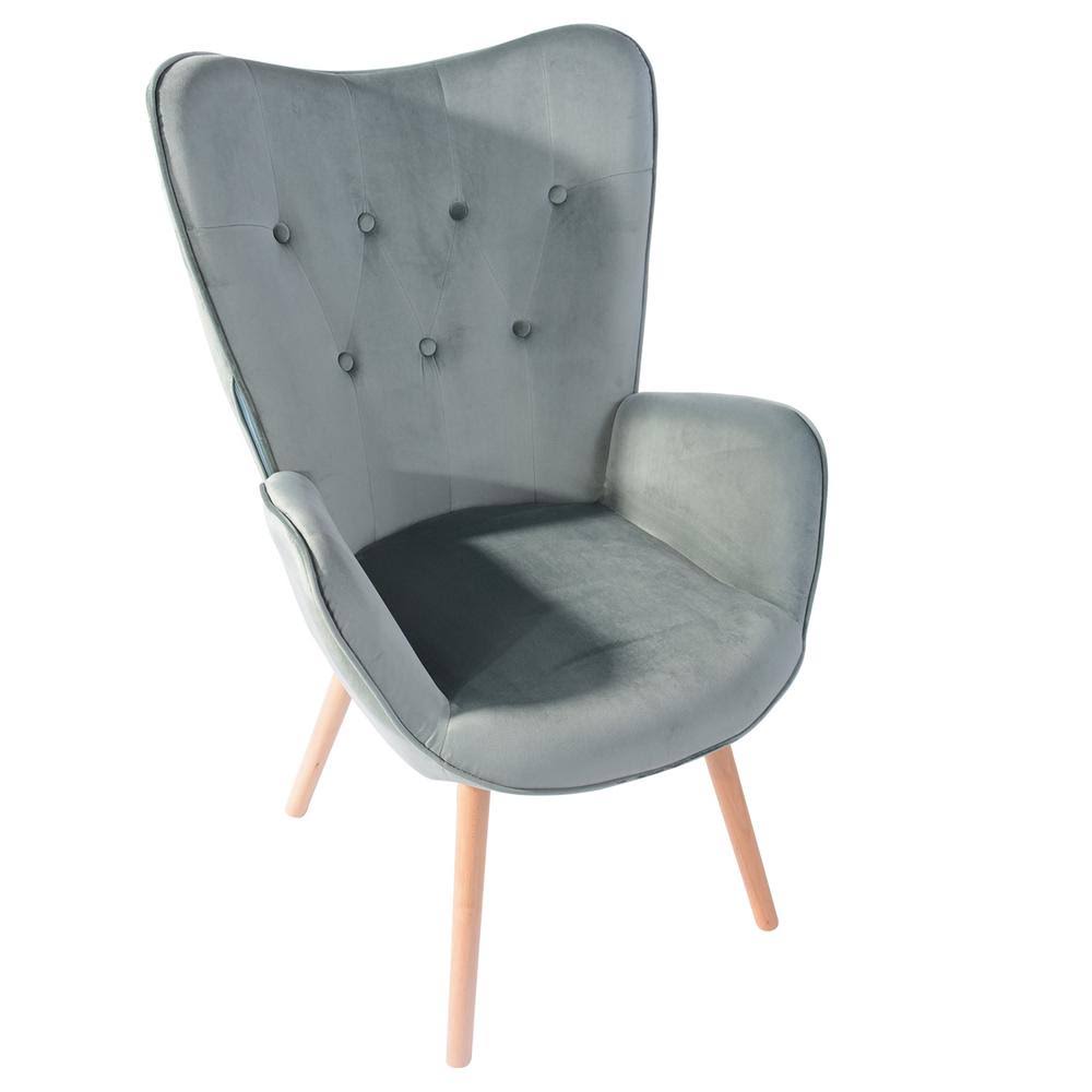 Green Velvet Accent Office Arm Chair D7031