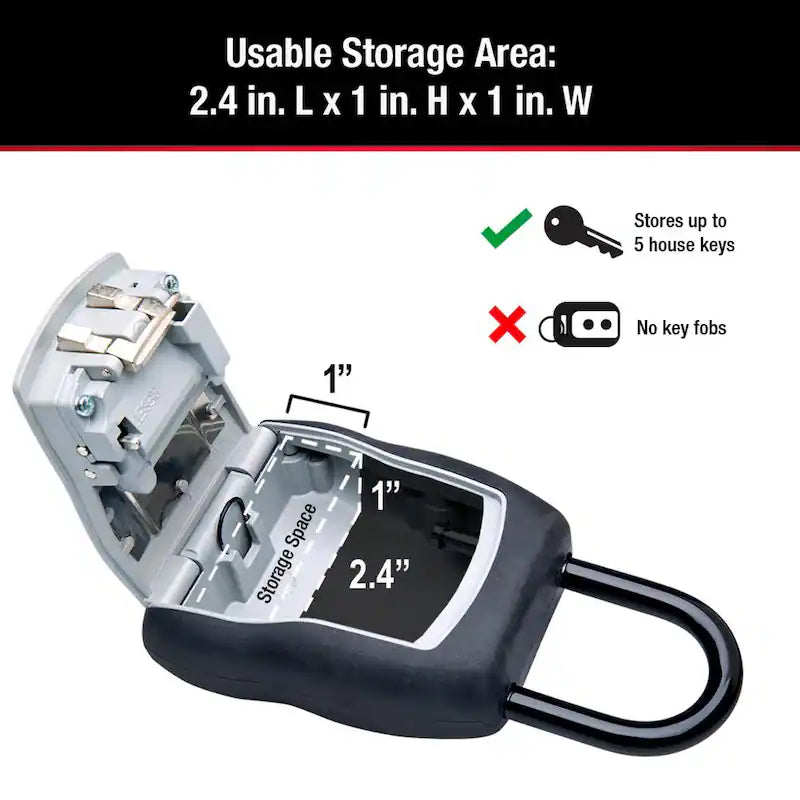 Lock Box, Resettable Combination Dials, 4 Pack Y412433