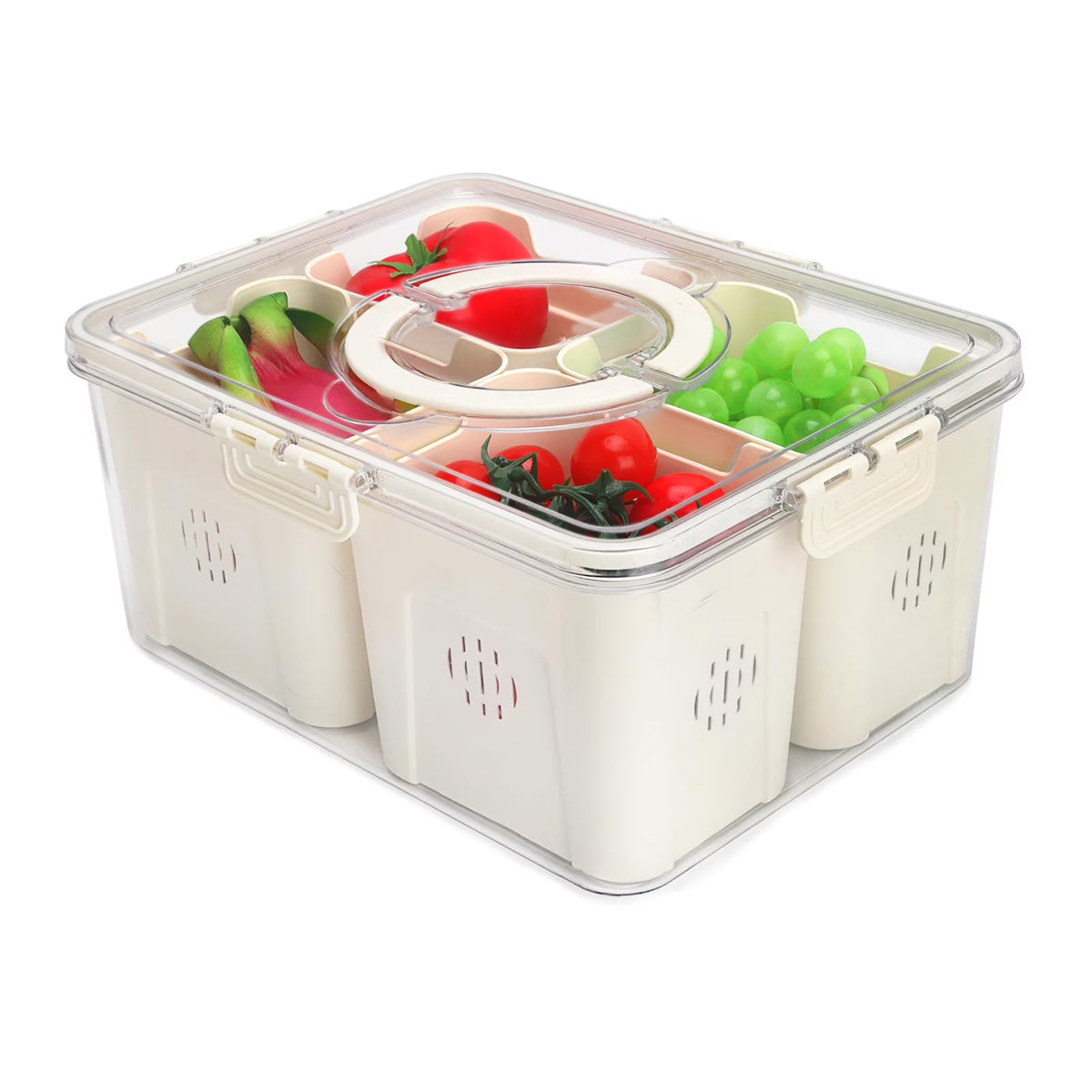 Storage Containers with Lid and Handle, 4 Removable Colanders I359774
