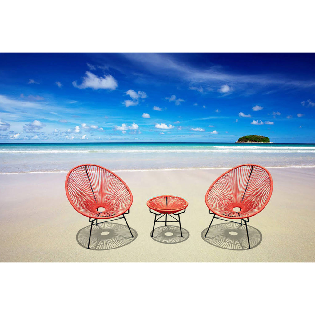 Jet Black 3-Piece Chat Set B444956