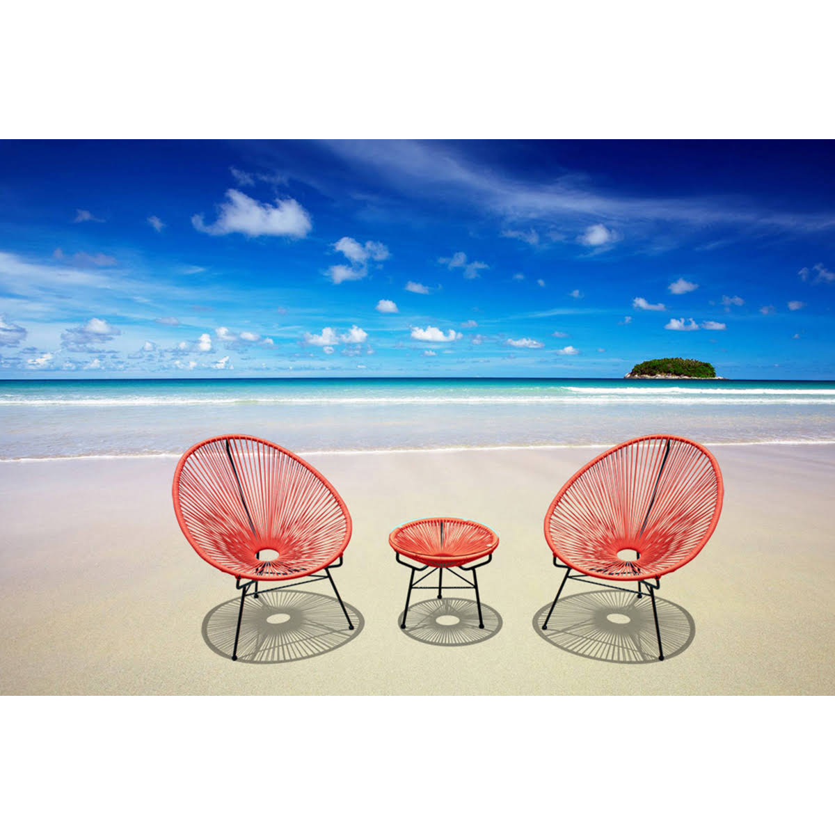 Jet Black 3-Piece Chat Set B444956