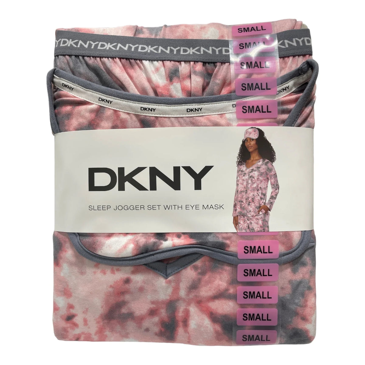 Navy Heather Floral 3-Piece Lounge Set with Eye Mask A74631