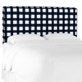 California King Blue Plaid Headboard X922
