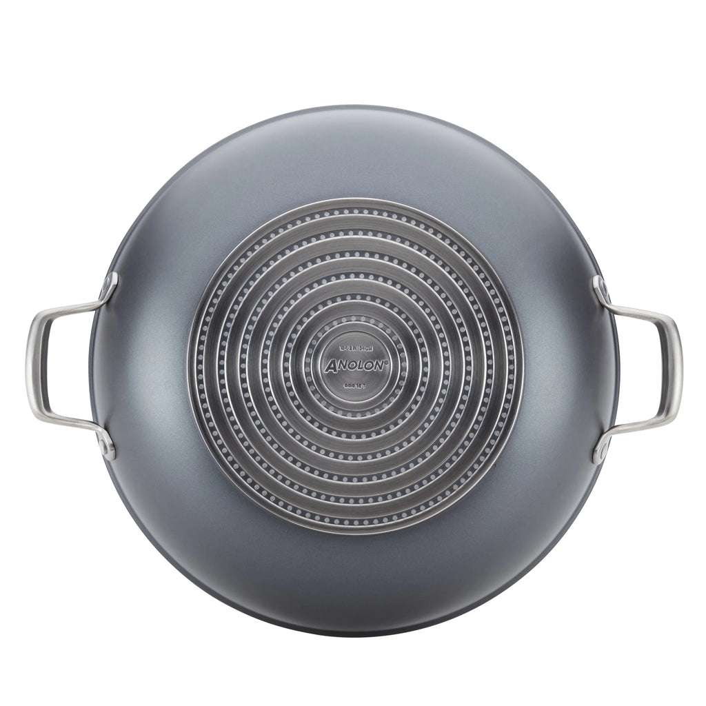 13.5-Inch Hard-Anodized Nonstick Wok with Lid Q8288