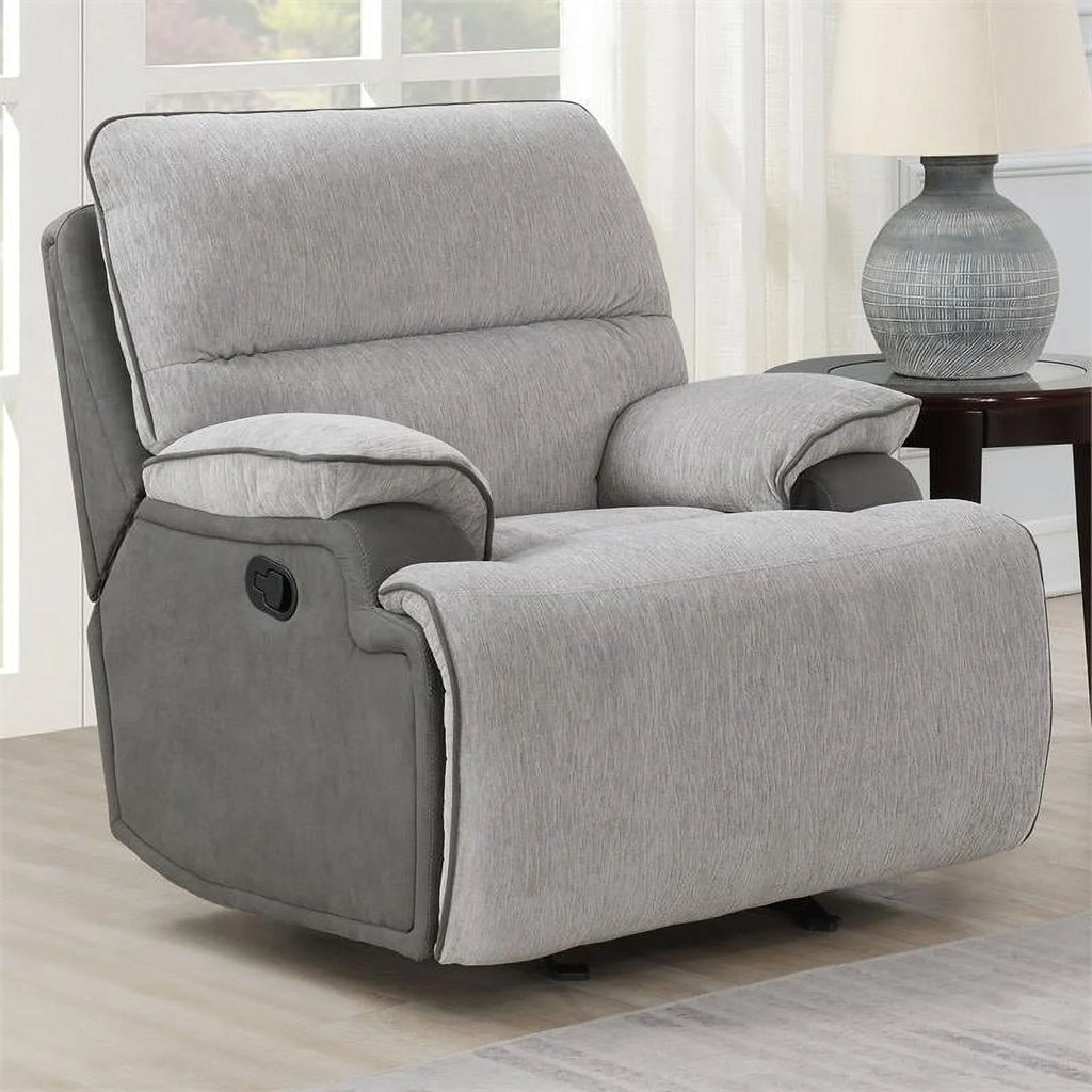 Light Gray Fabric Recliner Chair J272984