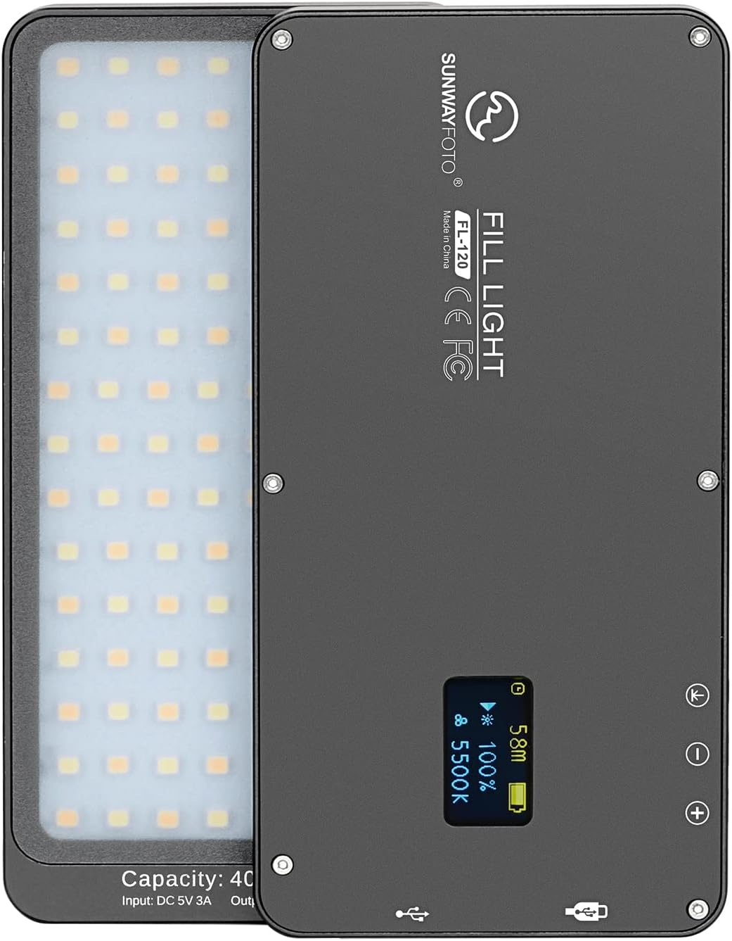 LED Video Light Kit 3000-5500k Bi-Color Portable Panel I992364