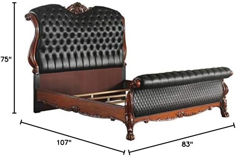 California King Bed in PU & Cherry Oak C54121