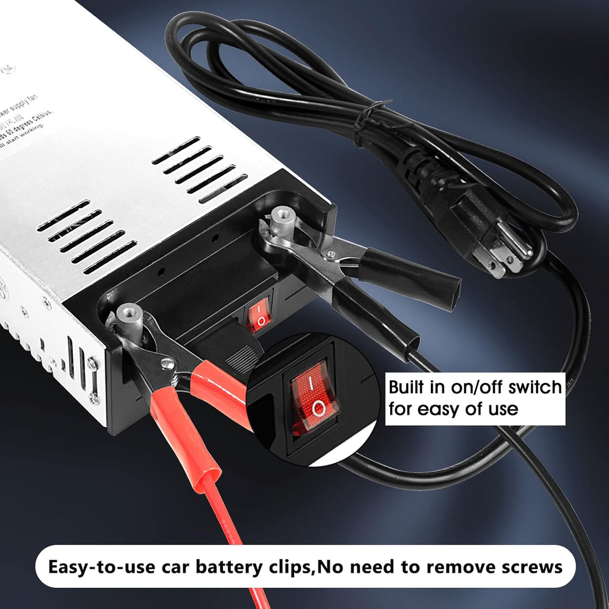 110V AC to 12V DC Converter Power Supply Adapter, 50A 600W, Pack of 2 W228