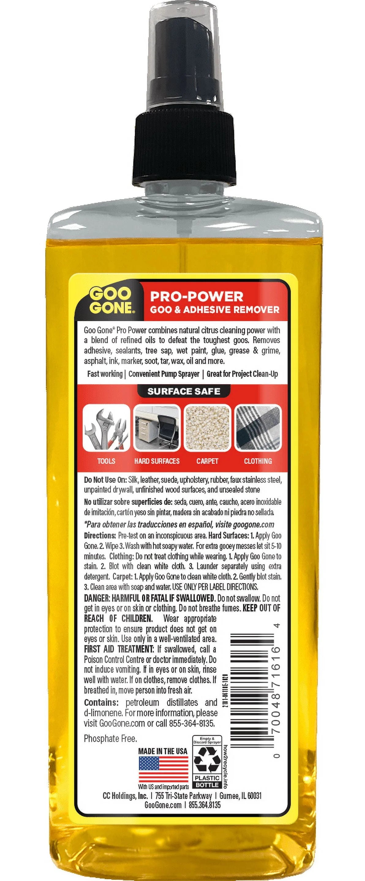 Adhesive, Grease & Tar Remover Spray, Orange Citrus Scent, 16 oz S98289