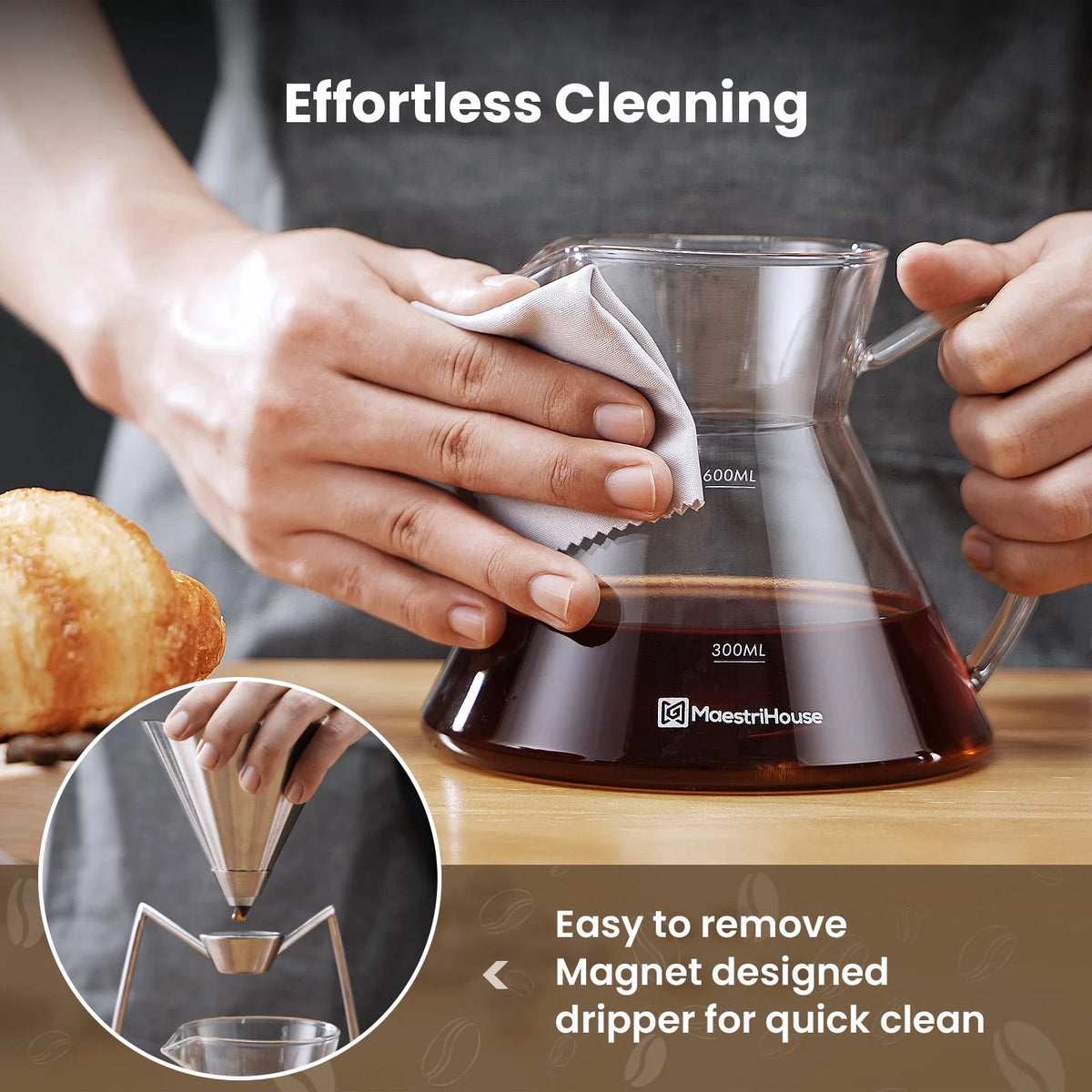 Pour Over Coffee Maker and 600ML Carafe V172