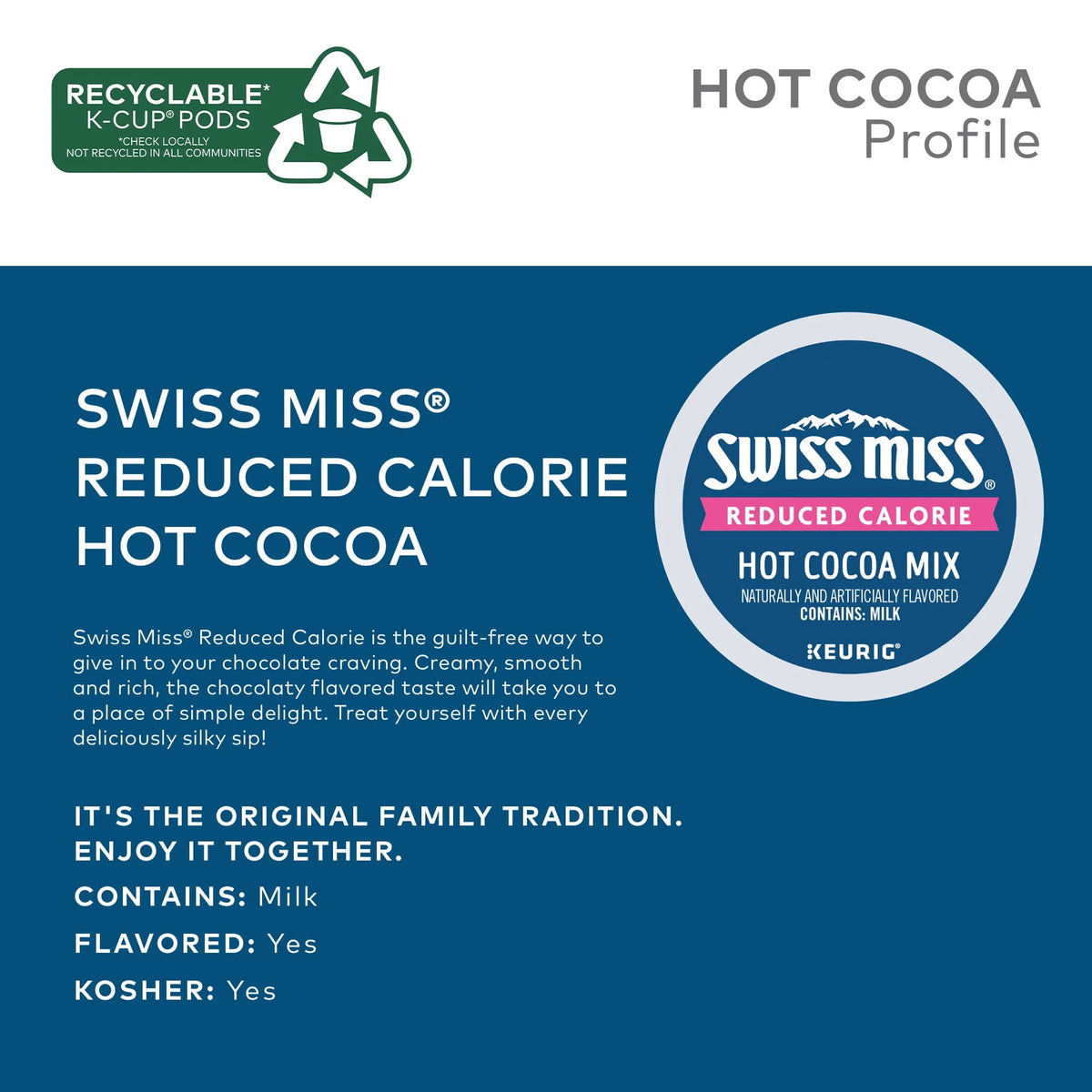 Reduced Calorie Hot Cocoa K-Cup Pods 22 Ct D13287