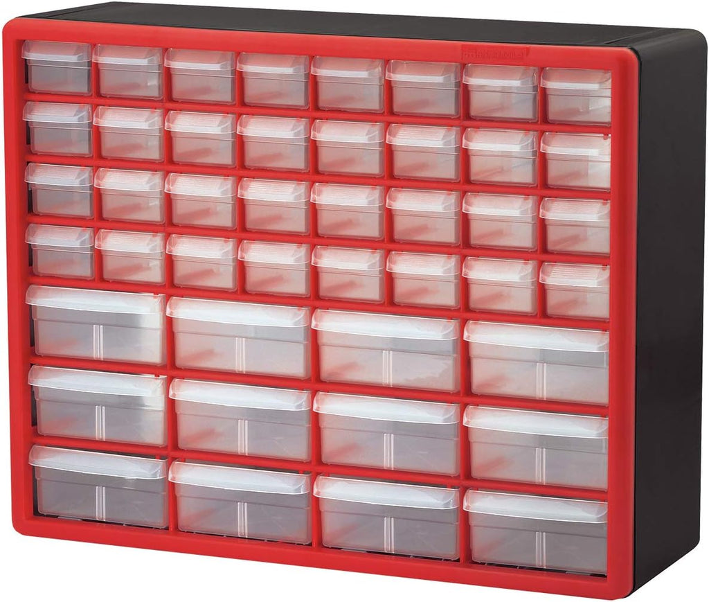 26 Drawer Plastic Parts Storage Cabinet Black Pack of 2 D2251