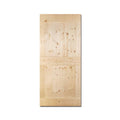 Unfinished 2 Panel Solid Knotty Pine Wood Barn Door P11315