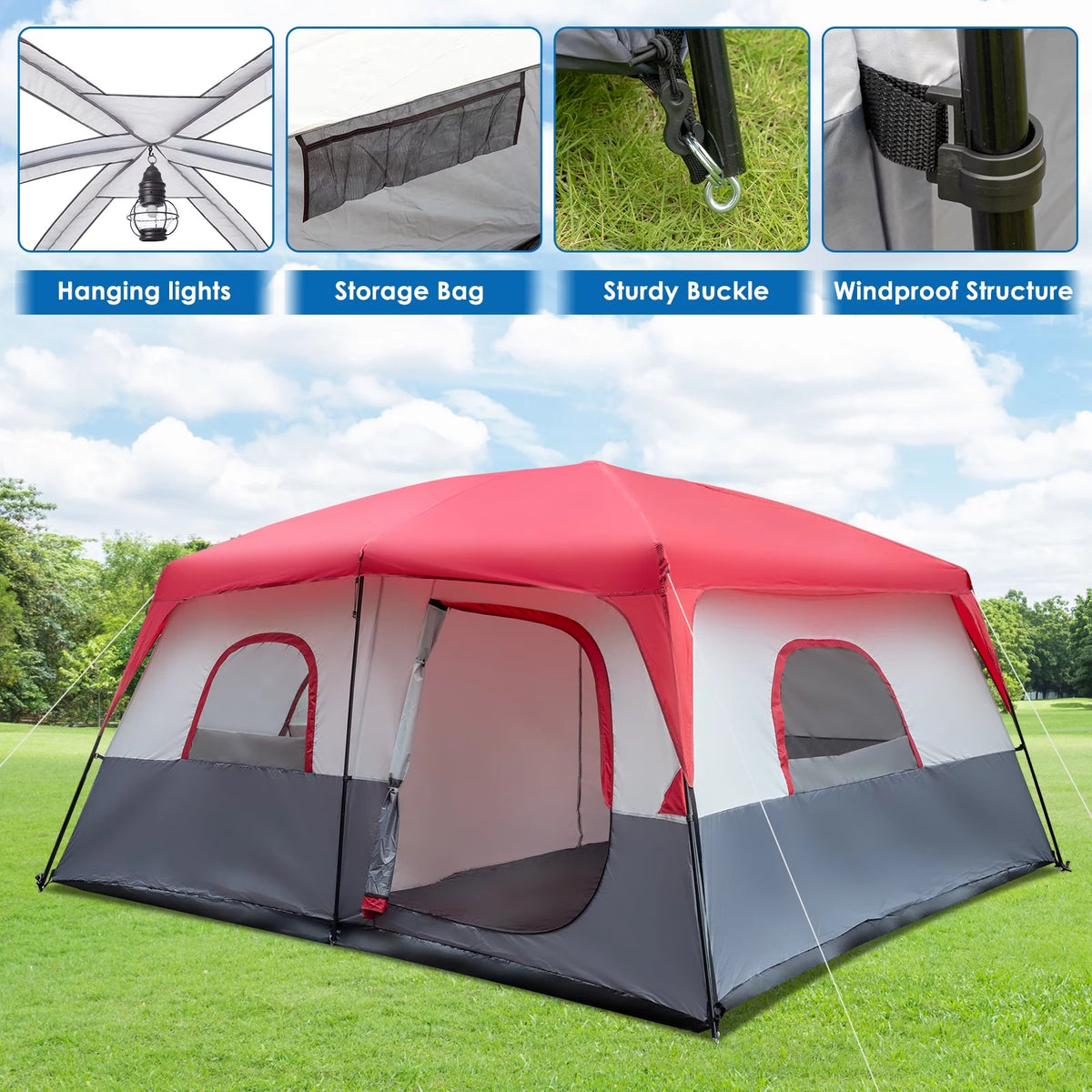 Portable Waterproof 14 Person Double Layer Tent T87840