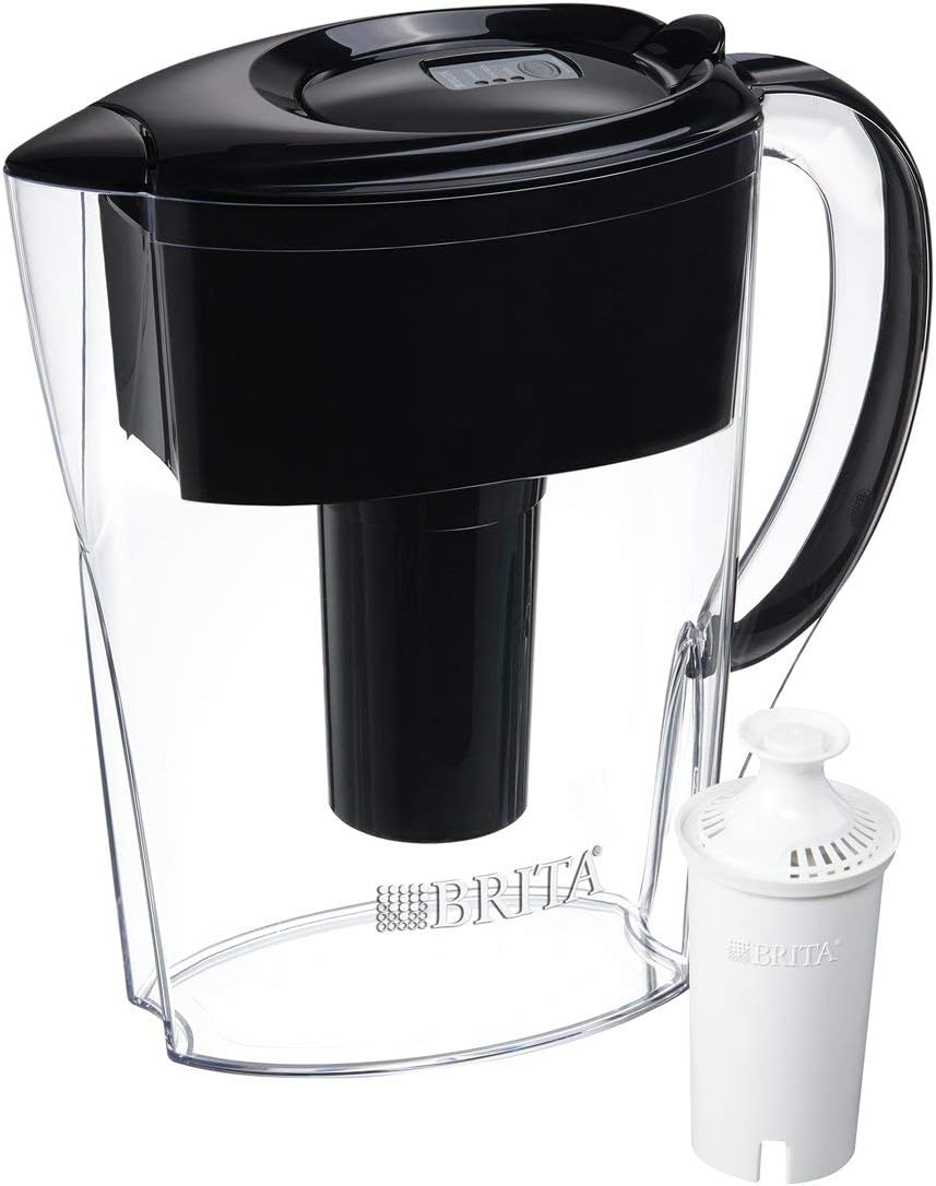 6 Cup BPA Free Water Pitcher with 1 Filter, Black S73582