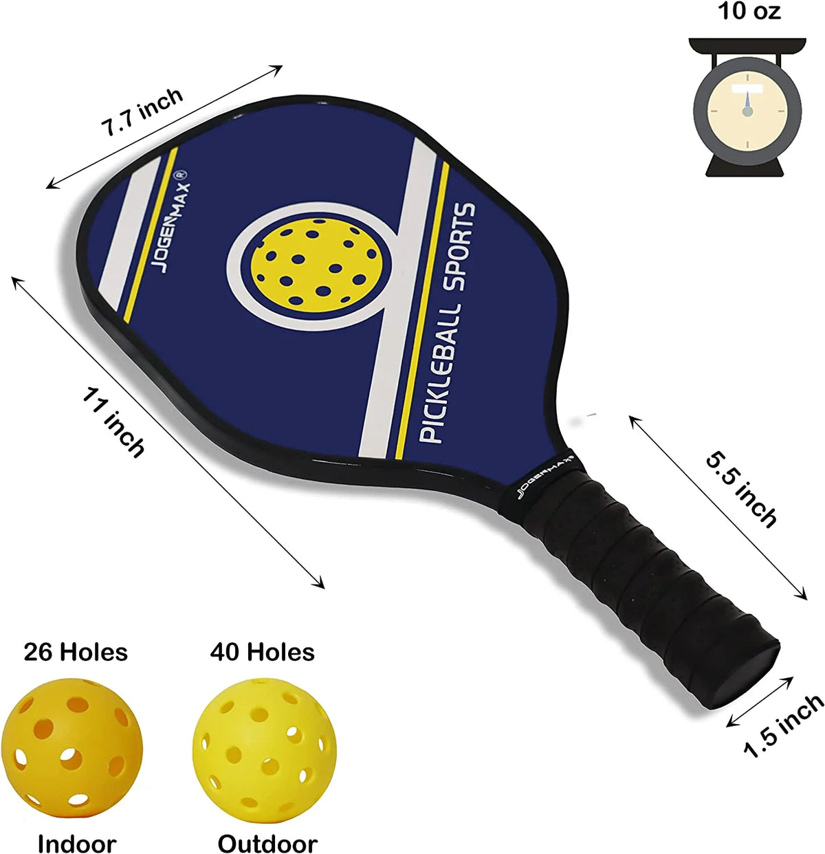 Pickleball Set of 4 with Balls E308136