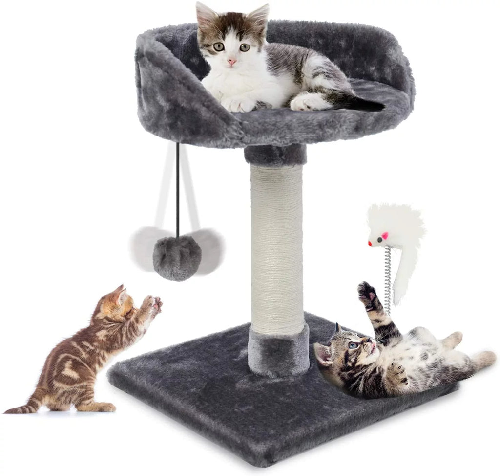 17" Cat Tree Climb Tower with Condo and Perches Gray R104