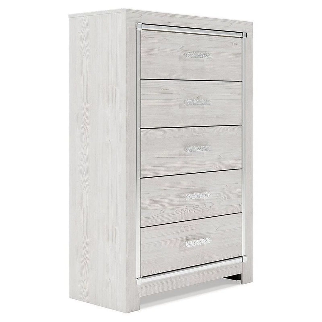 White 5 Drawer Chest M804498